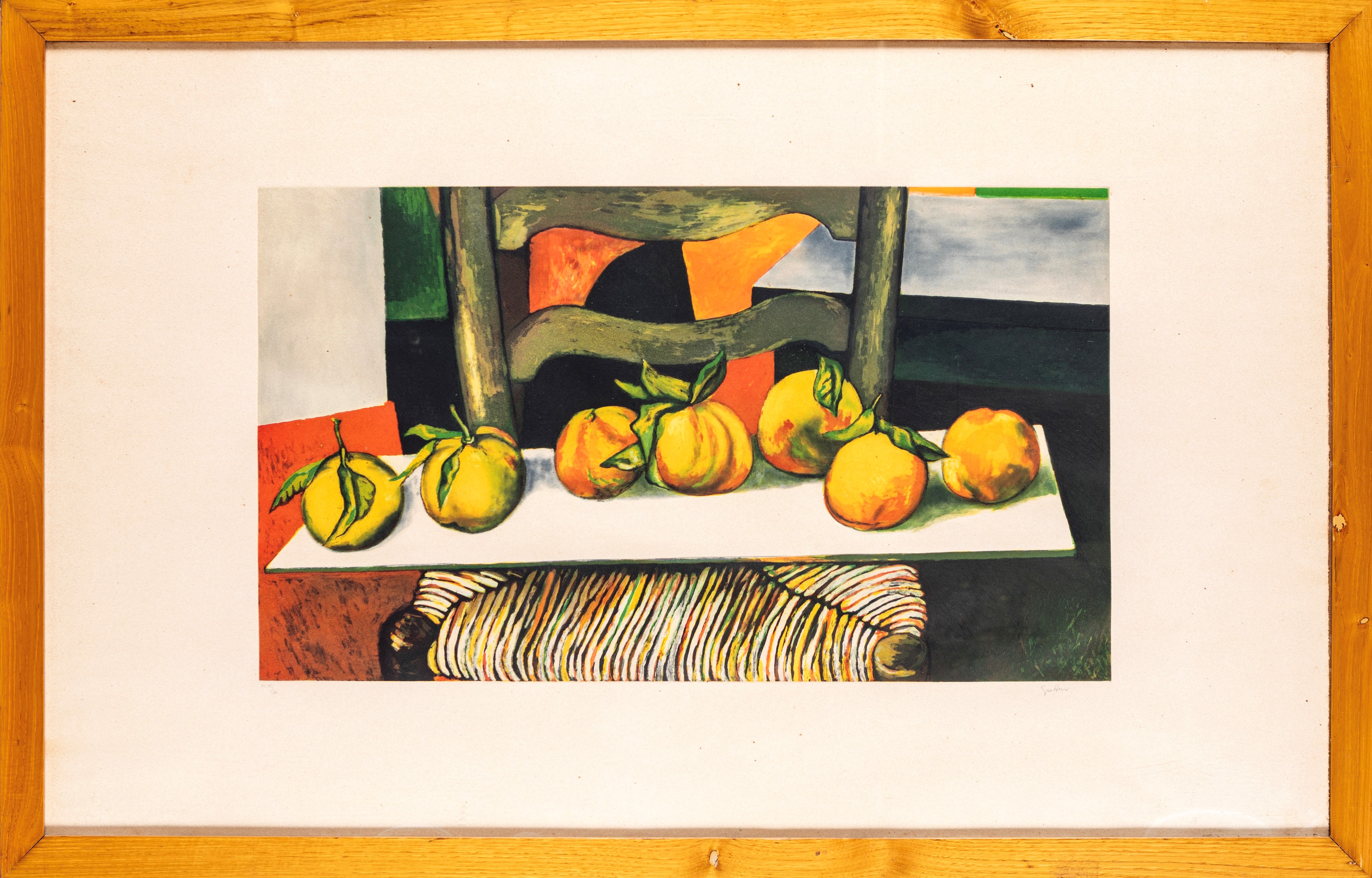 Renato Guttuso - Arance su Sedia