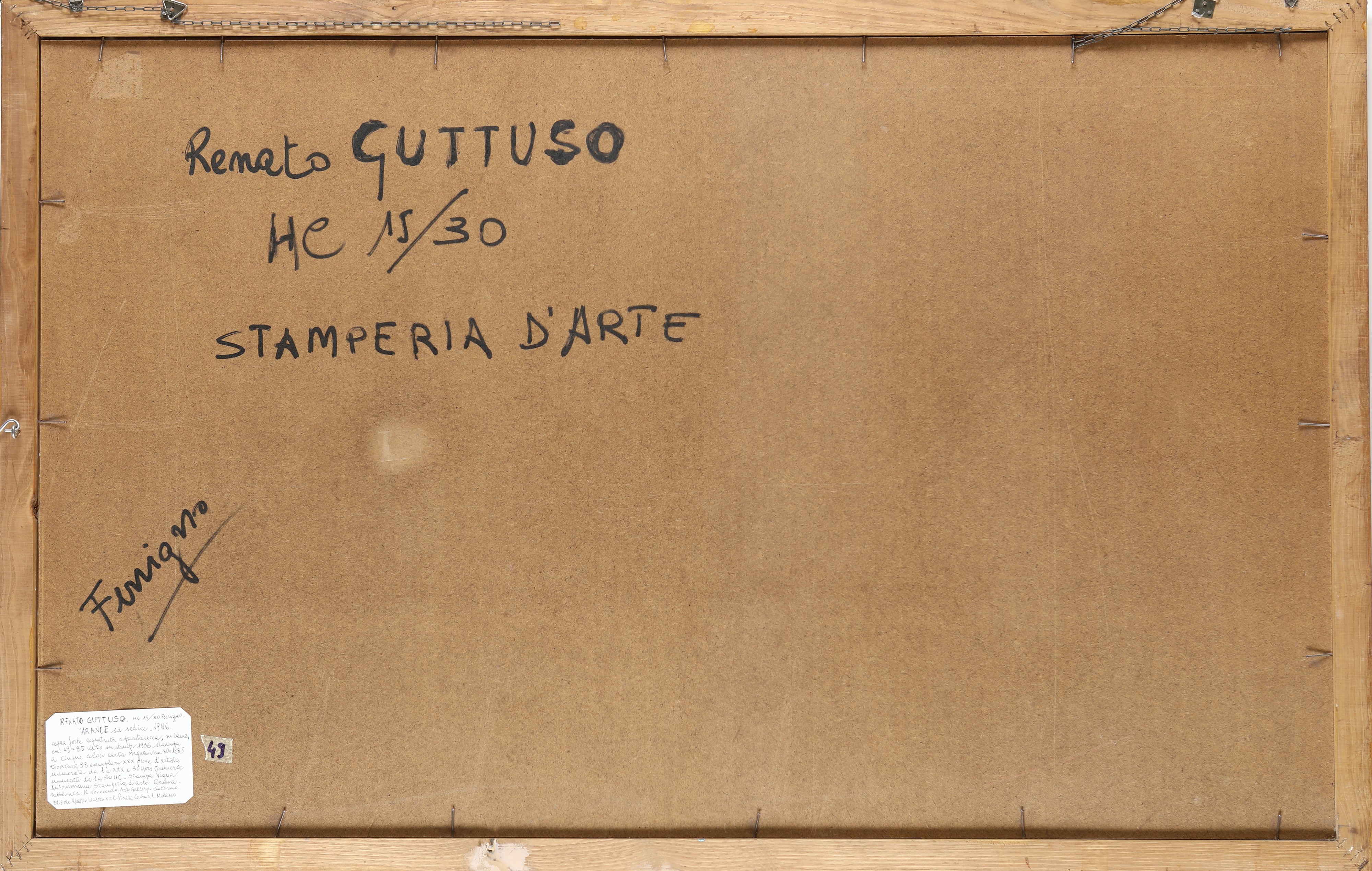 Renato Guttuso - Arance su Sedia