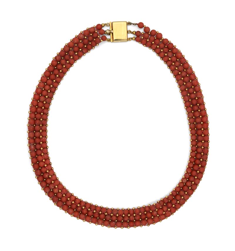 Collana in Corallo e Oro