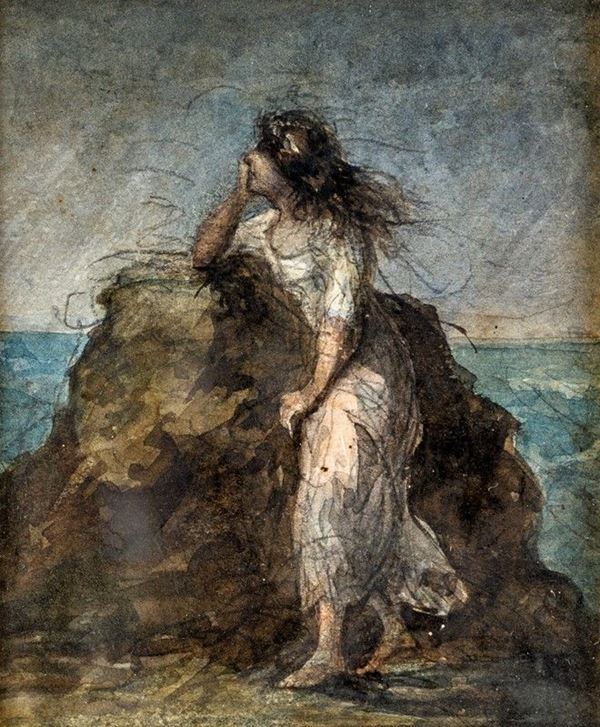 Pittore del XIX secolo - L&#39;ATTESA