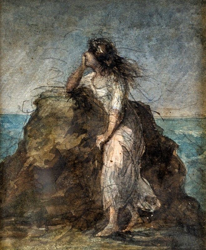 Pittore del XIX Secolo - L'attesa