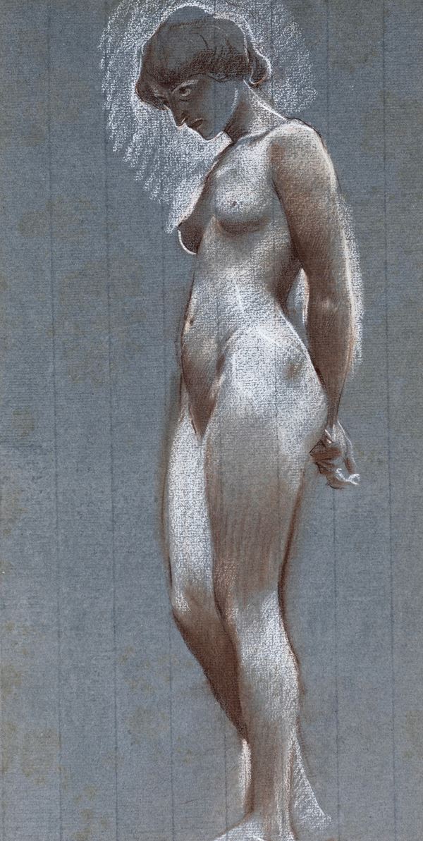 Adolf Hir&#233;my-Hirschl - Studio per la figura femminile (la Dea Roma) del pannello centrale del polittico “Sic Transit” (1912)