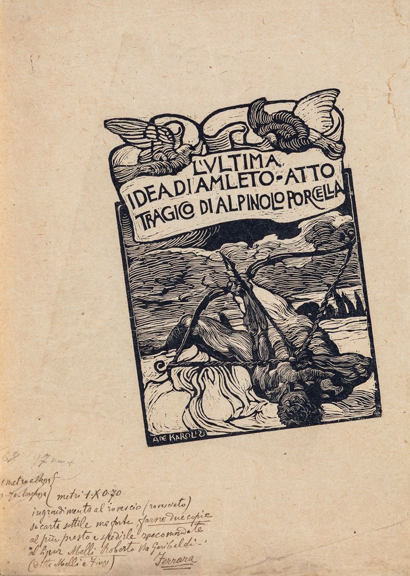Adolfo De Carolis - Ultima Idea di Amleto - Atto Tragico di Alpinolo Porcella