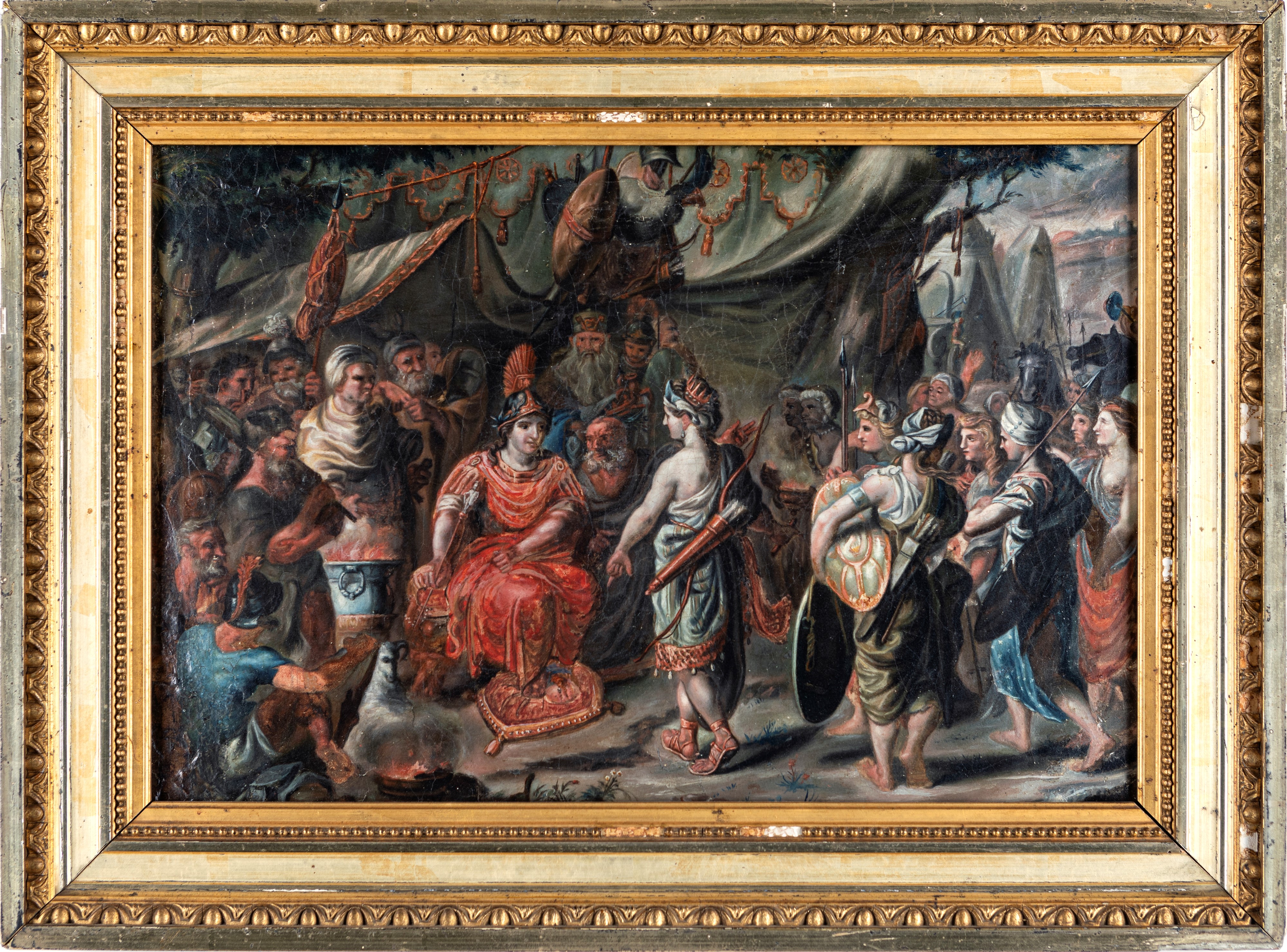 Scuola Romana del XVIII Secolo - Armida di Fronte a Goffredo nel Campo dei Franchi
