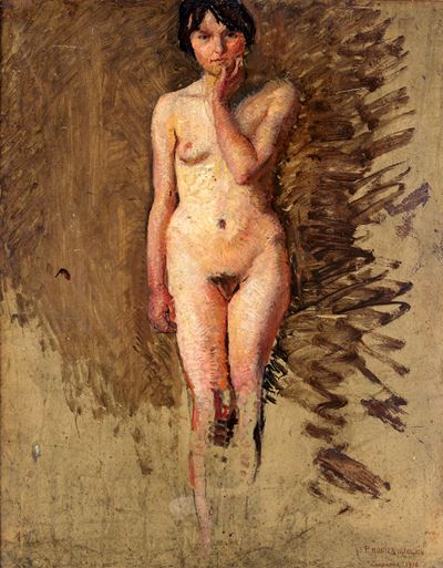 Nudo Femminile Stante (recto); Nodo Femminile Seduto (verso)
