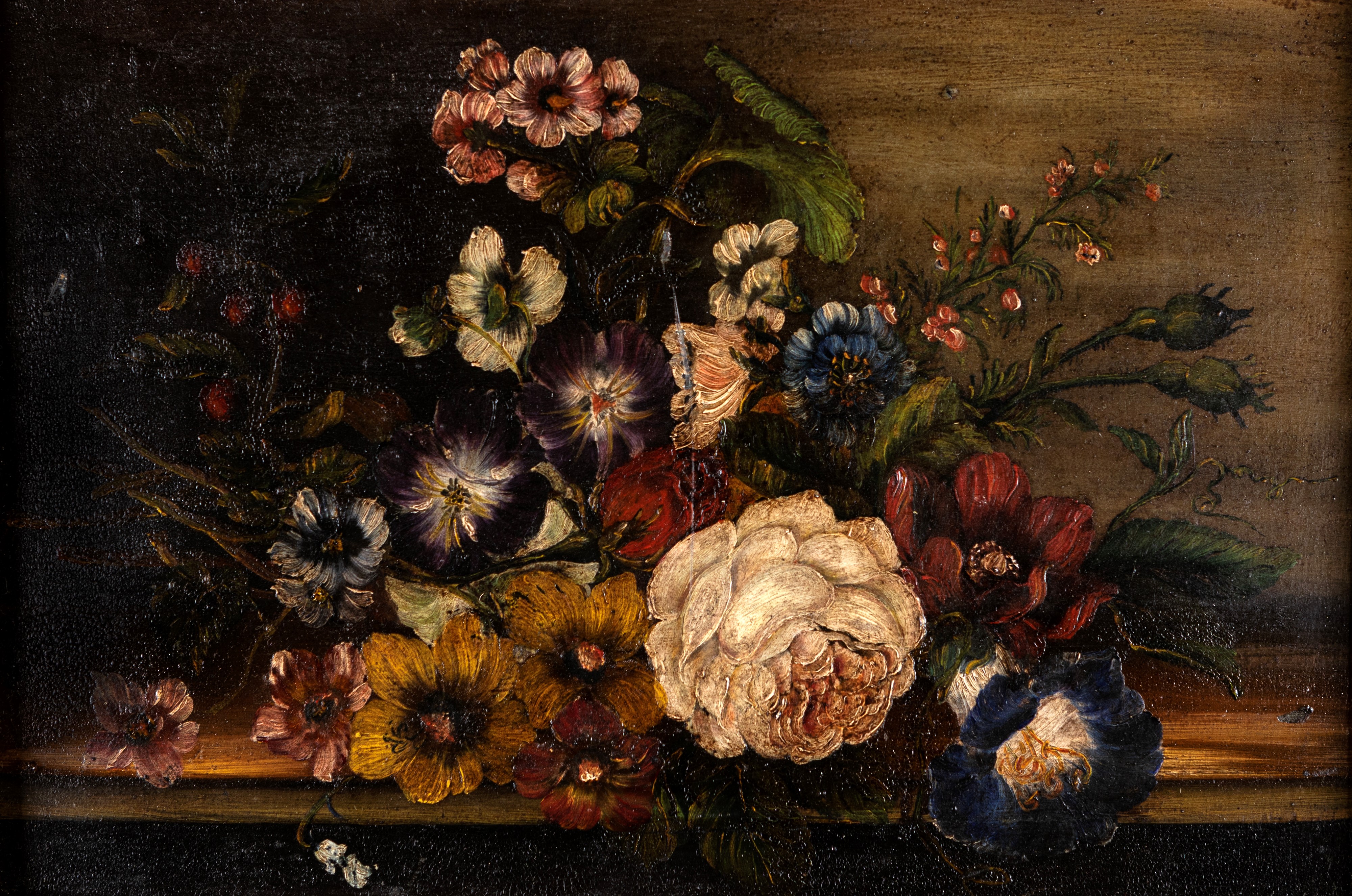 Anonimo del XX Secolo - Due Nature Morte di Fiori