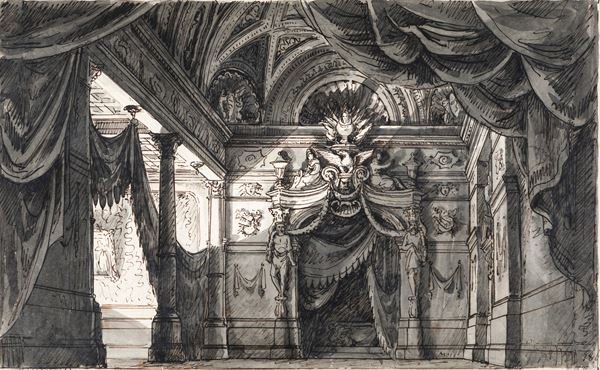 Romolo Liverani - Bozzetto per 'Il ballo in maschera' di Giuseppe Verdi per il Teatro Alighieri di Ravenna