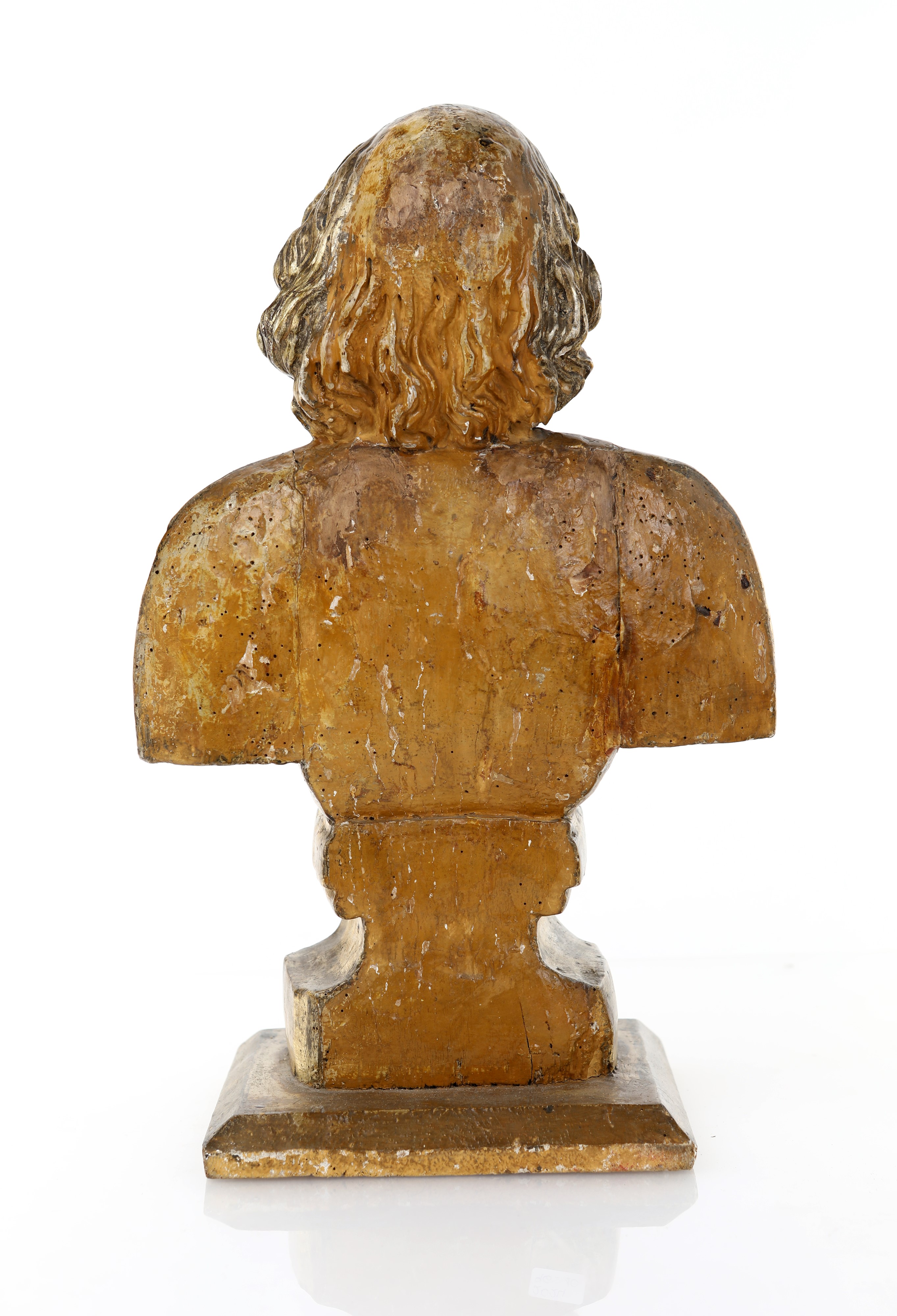Busto Virile in Legno Argentato a Mecca, XVIII Secolo