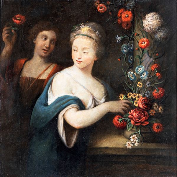 Scuola francese del XVIII secolo - Allegoria dell'olfatto