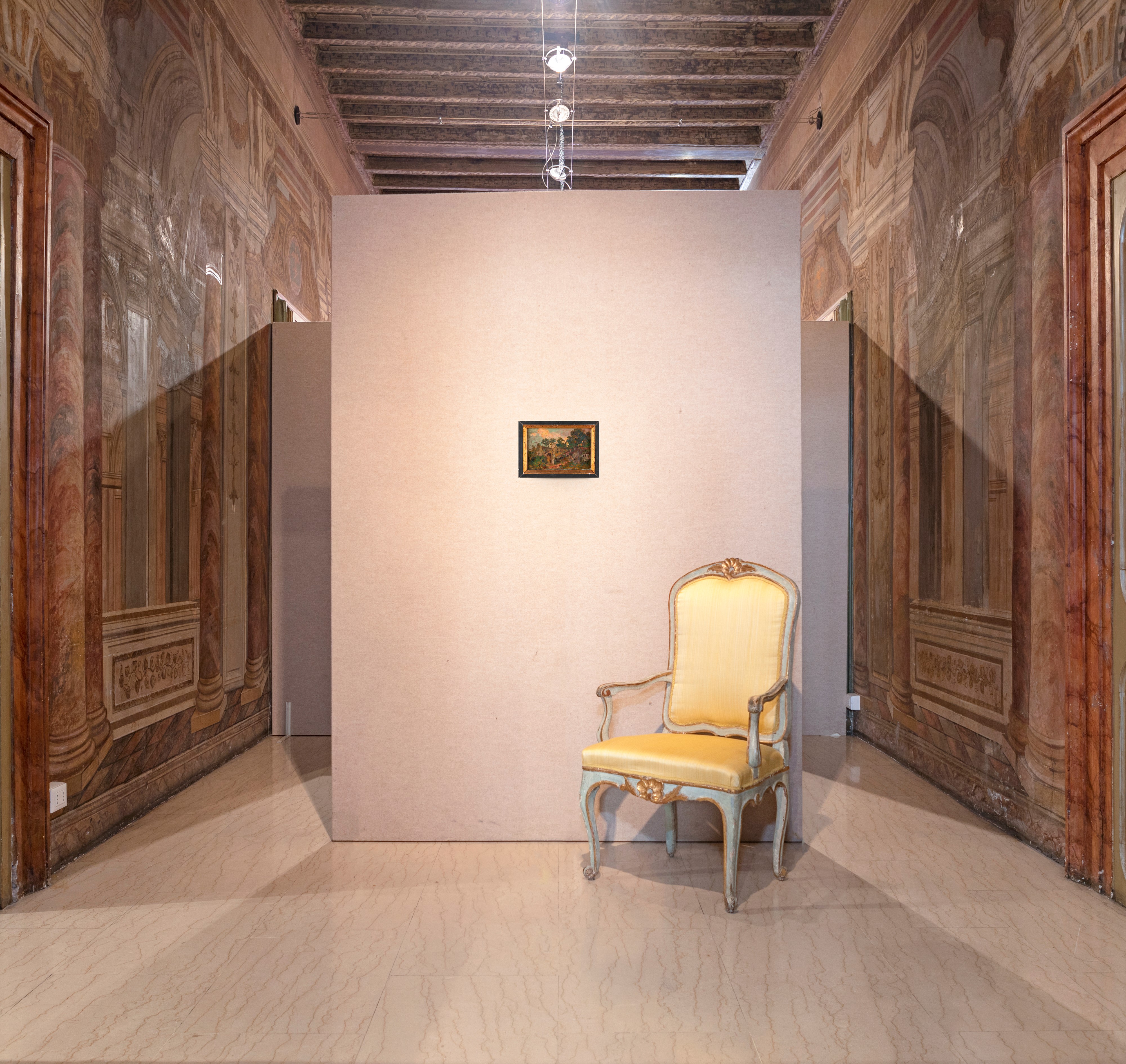 Michele Califano - Scorcio di Paese con Figure