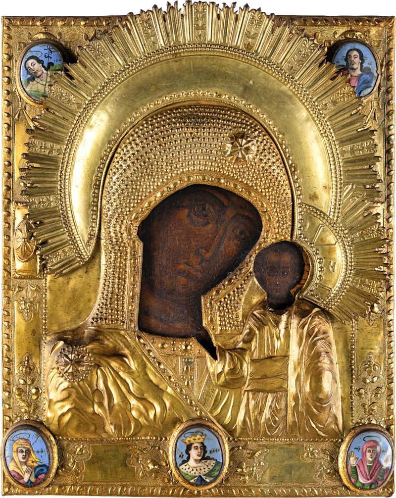Scuola Russa del XIX Secolo - Madonna Col Bambino