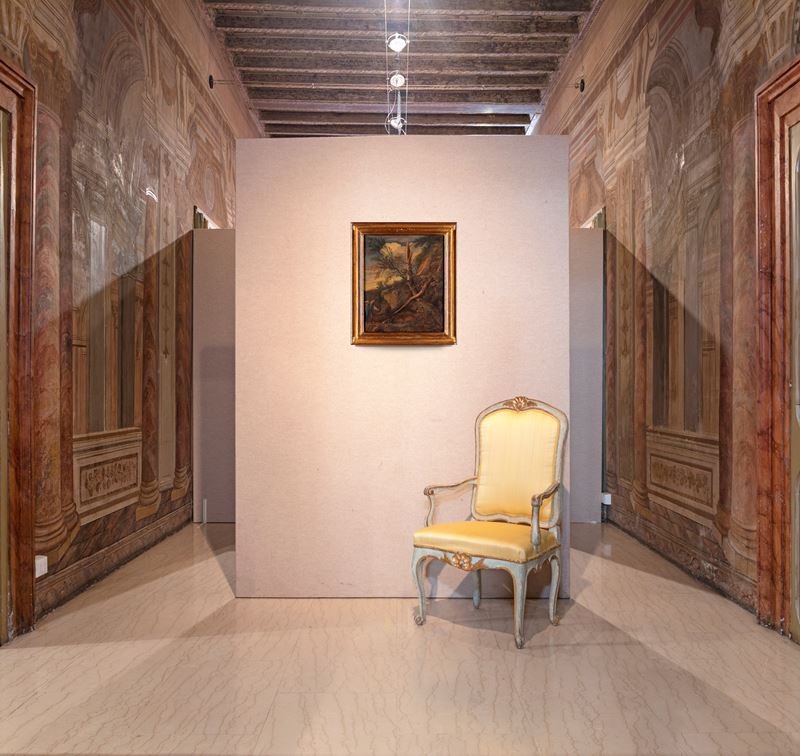 Pittore Bambocciante del XVII Secolo - Paesaggio