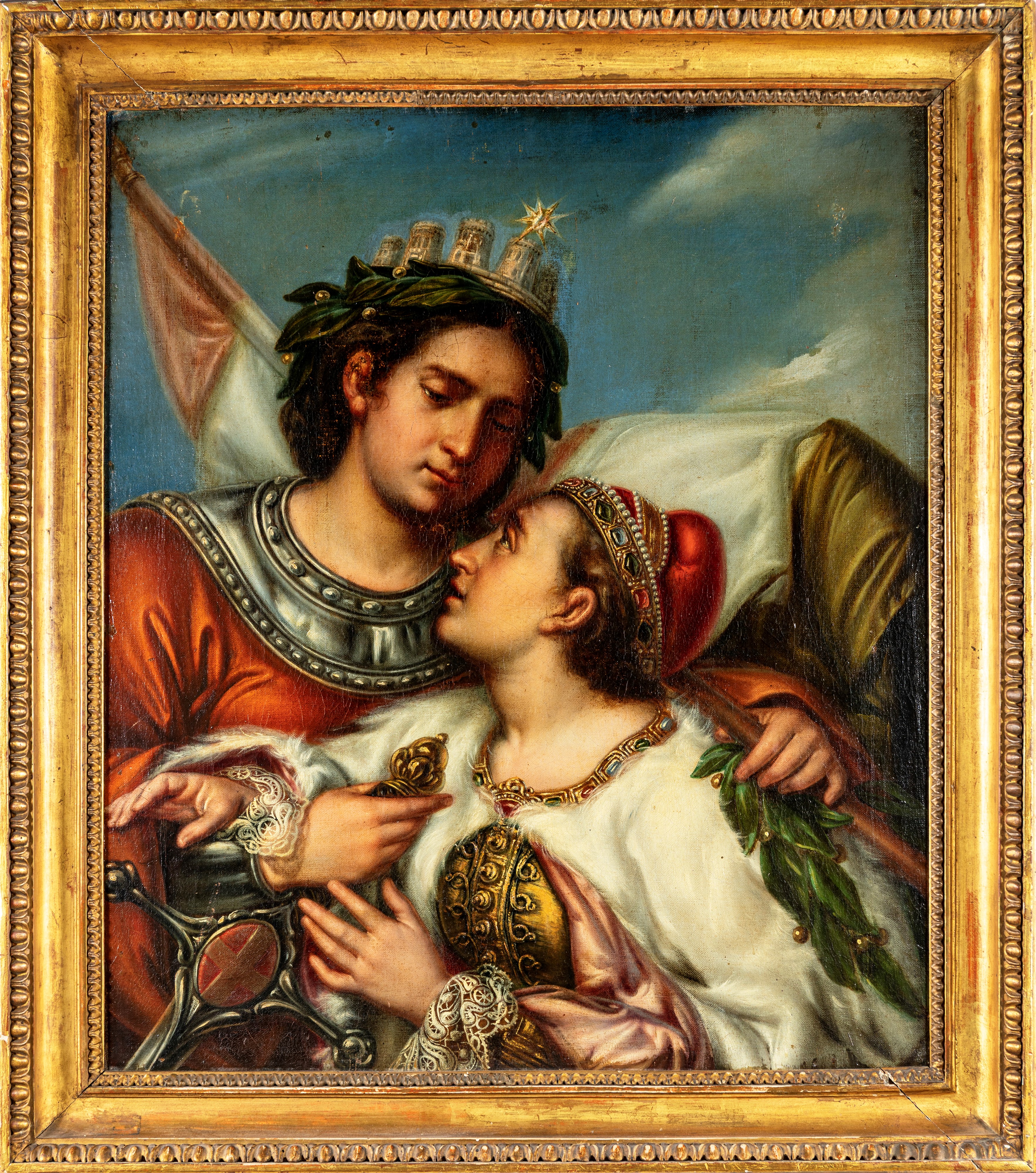 Scuola Neoclassica Italiana - Venezia che Abbraccia L'italia