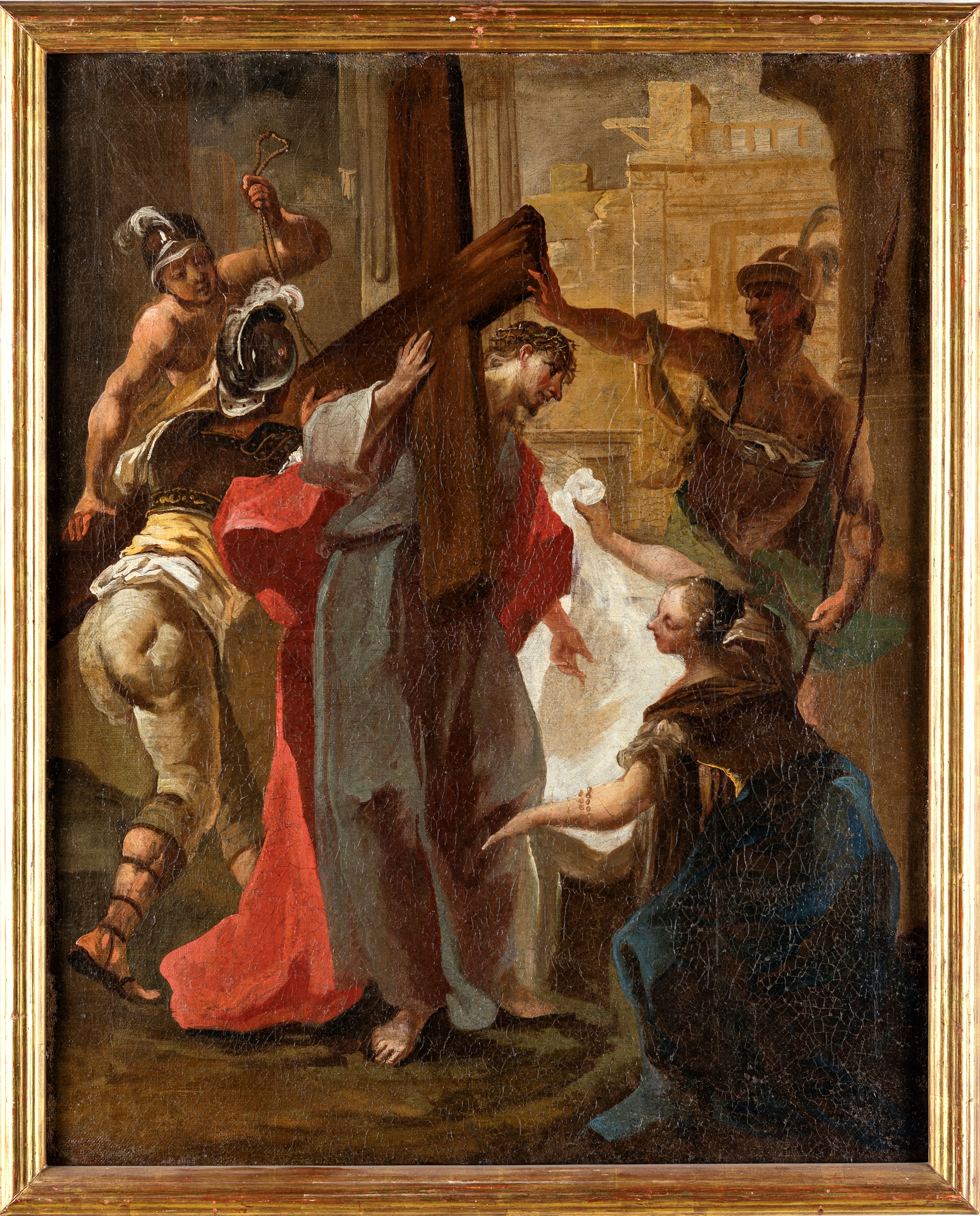 Scuola Veneta del XVIII Secolo - Gesù Cristo Caricato della Croce (stazione II della Via Crucis)