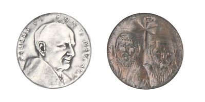 1 Medaglia in Argento e 1 Medaglia in Bronzo Paolo Vi