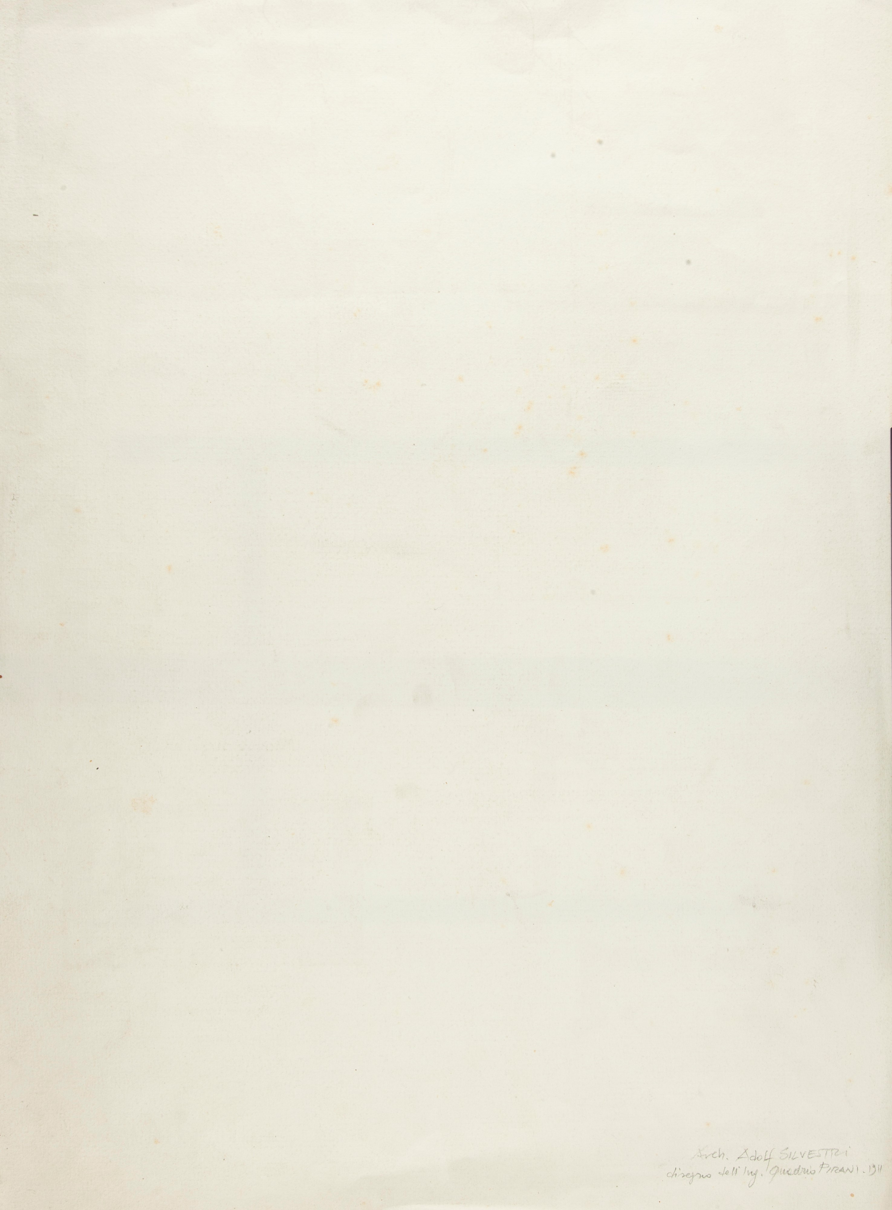 Quadrio Ferruccio Pirani - Cappella sepolcrale, china e inchiostro su carta