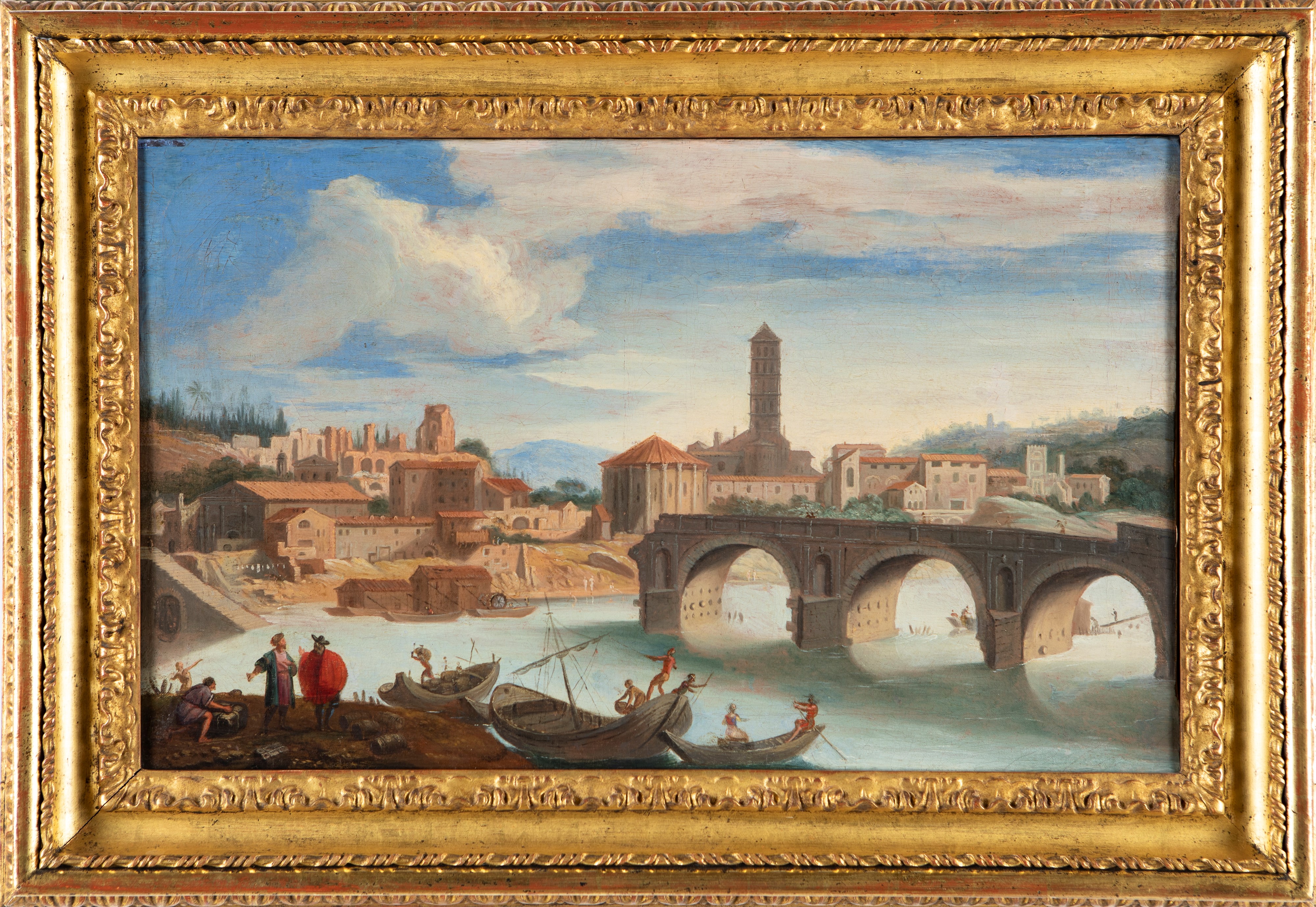 Paolo Anesi - Veduta del Tevere a Ponte Rotto