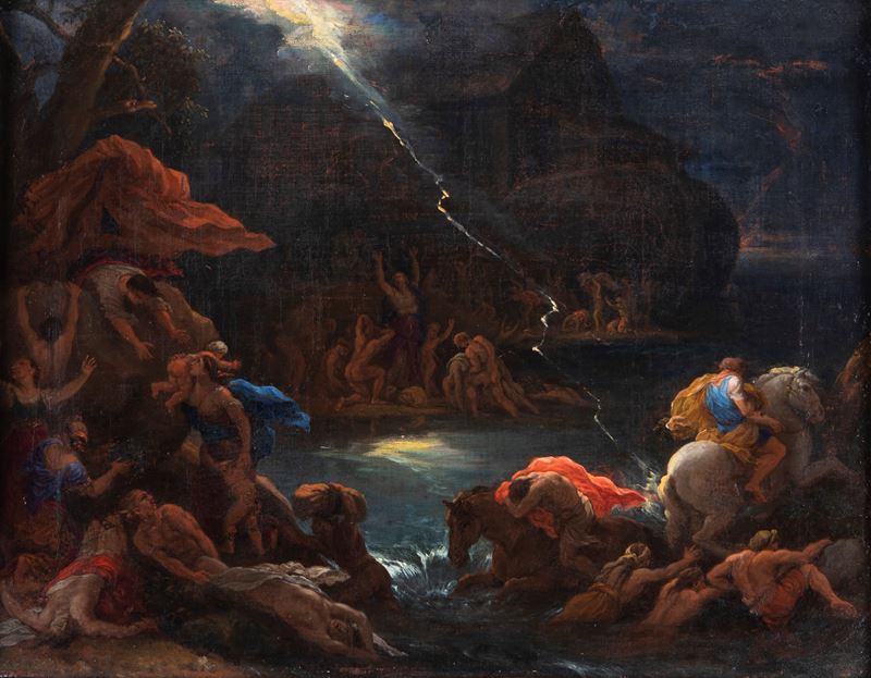 Scuola Romana del XVIII Secolo - Il Diluvio Universale
