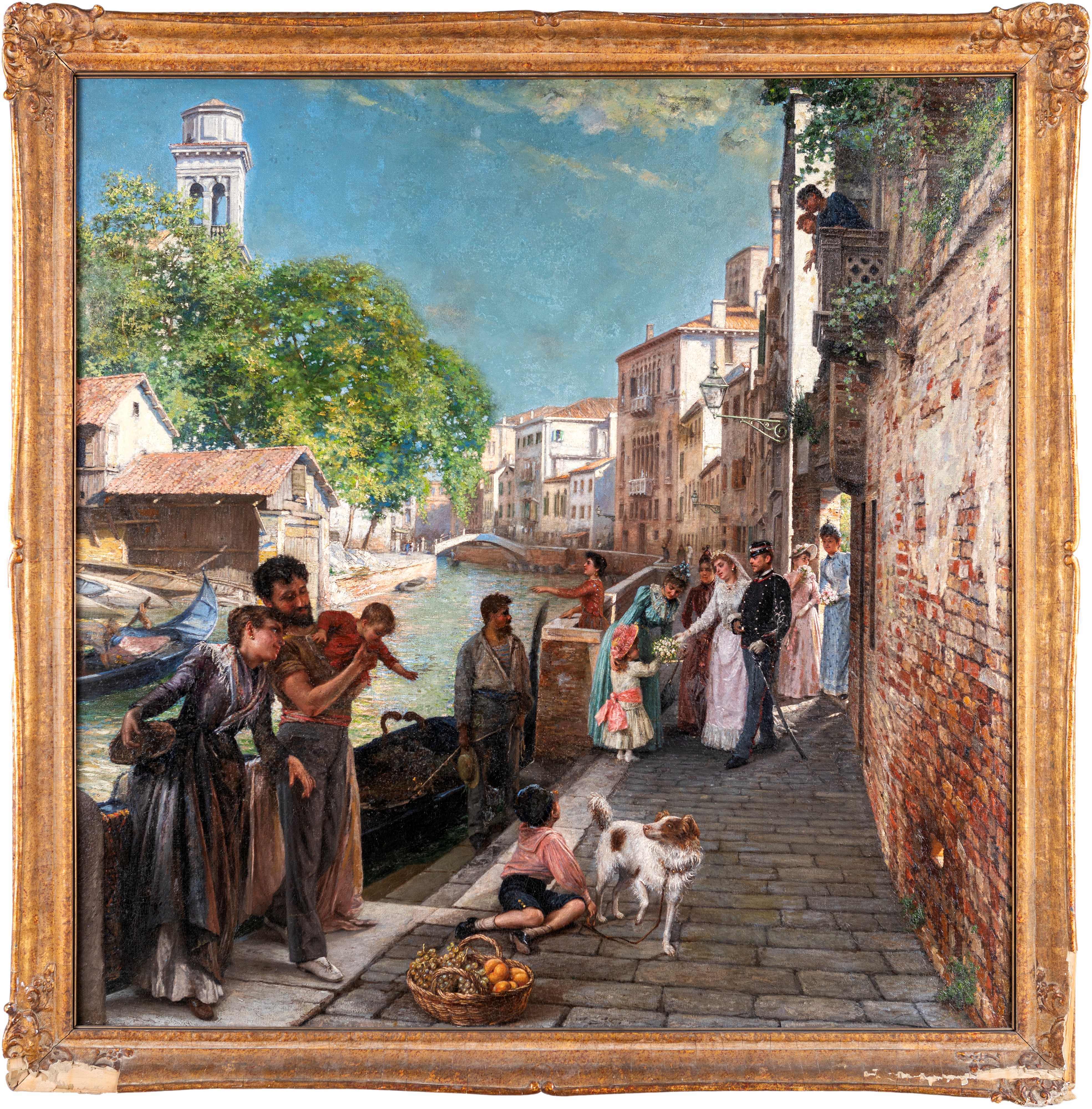 Scuola Veneta del XIX Secolo - Matrimonio in Rio De San Trovaso