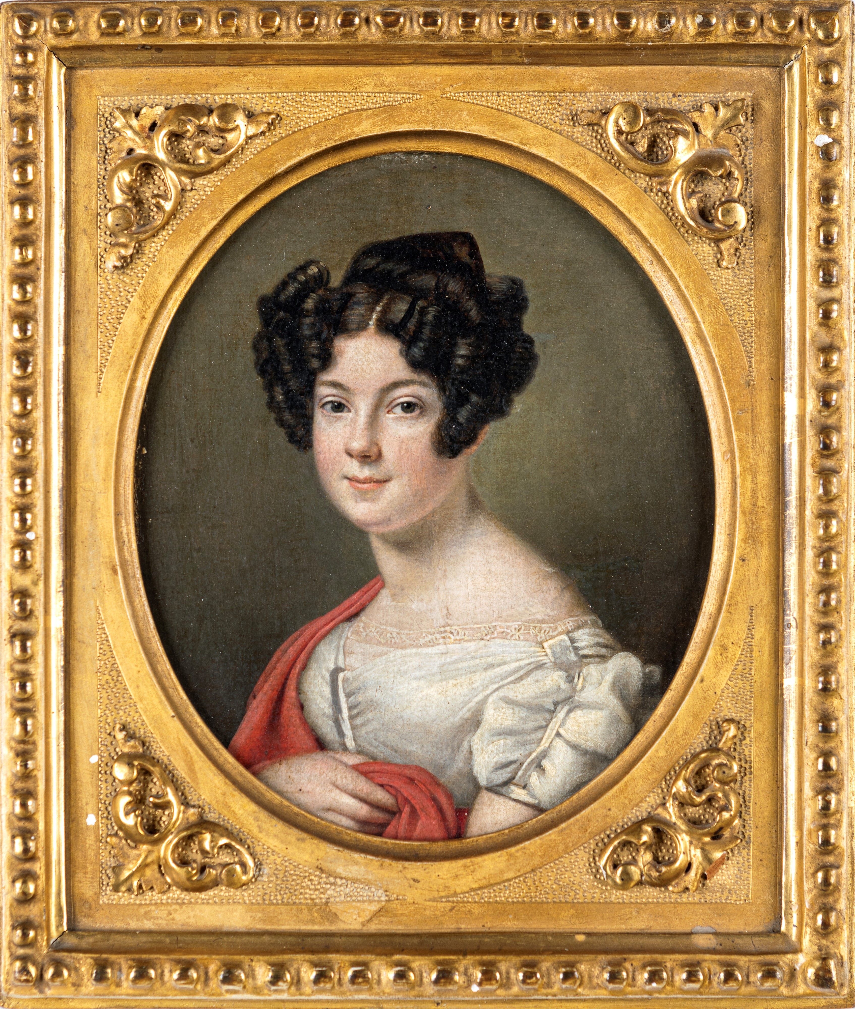 Scuola Francese del XIX Secolo - Ritratto di Giovane Nobildonna