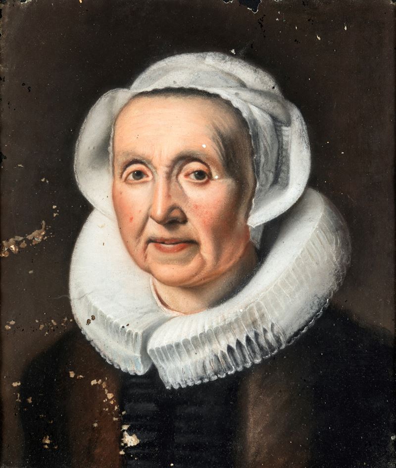 Scuola Olandese del XVIII Secolo - Ritratto di Anziana