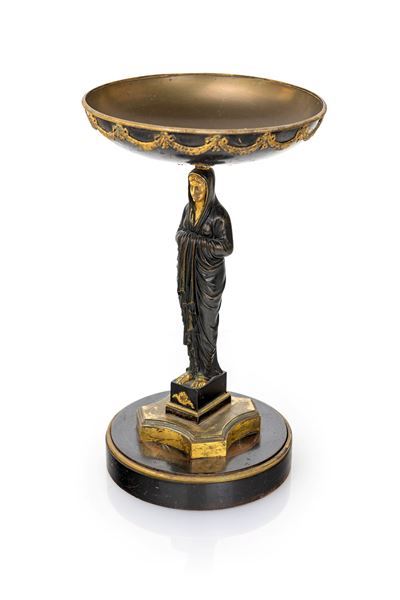 Alzata in Metallo e Bronzo, Inizi del XIX Secolo