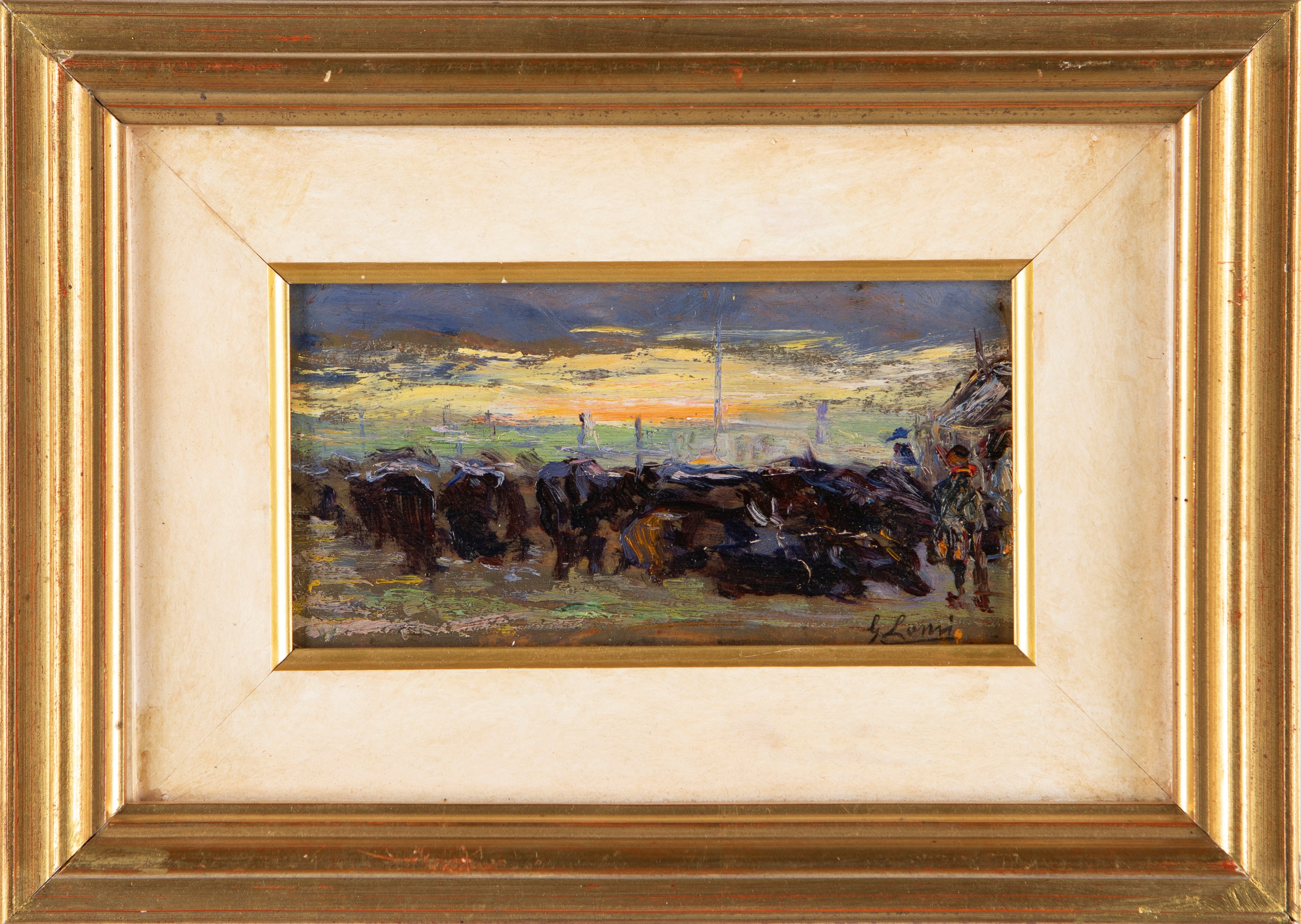 Giovanni Lomi - Paesaggio con un Armenti