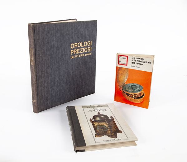 Lotto di 3 libri sugli orologi 