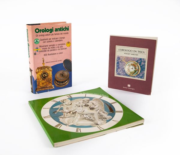 Lotto di 3 libri sugli orologi