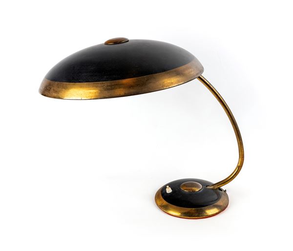 Lampada da tavolo Bauhaus, Henry Gerhard per Helo Leuchten, Germania, Anni Quaranta