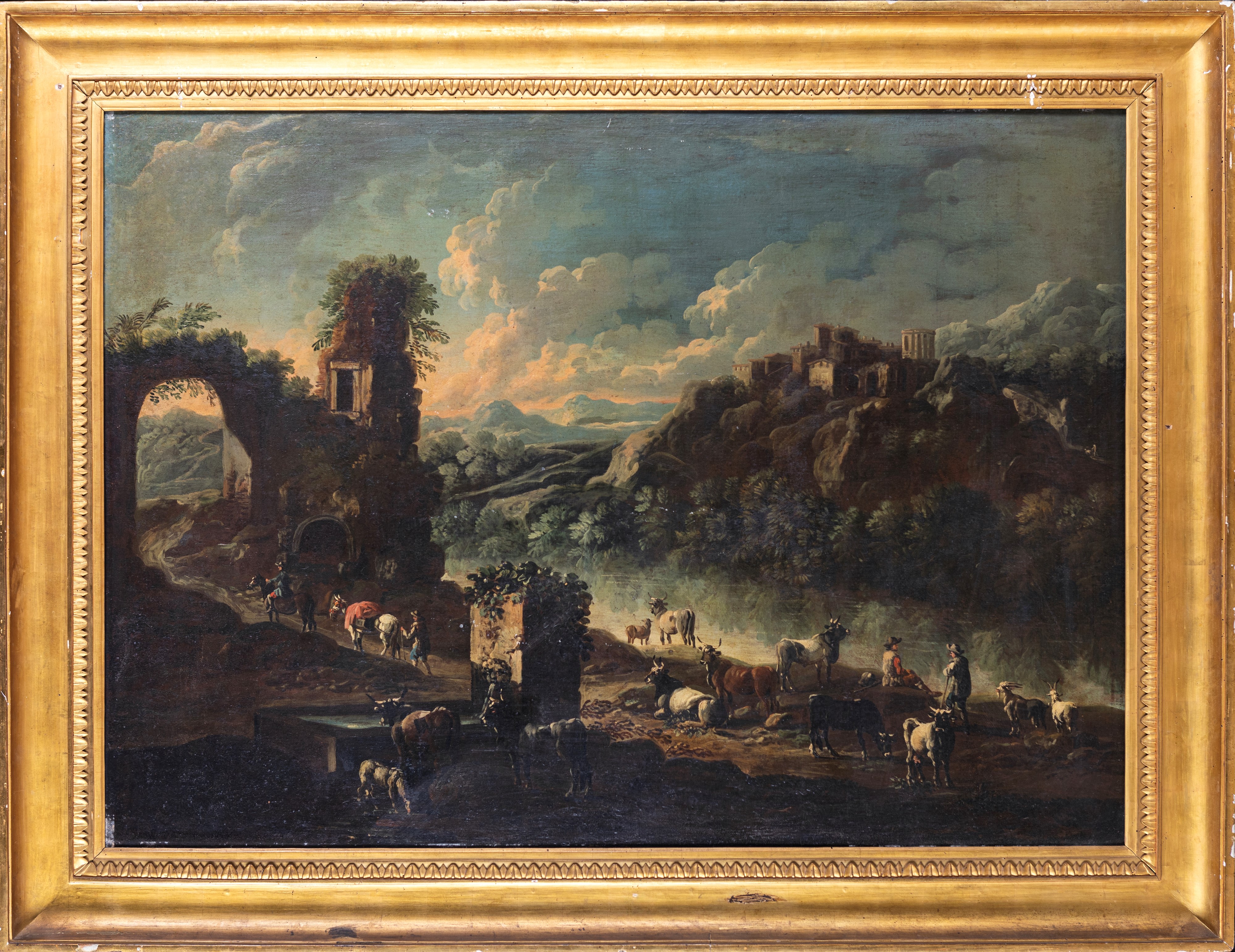 Cajetan Roos - Veduta di Tivoli Dall'aniene con le Rovine Dell'acquedotto Dell'acqua Marcia