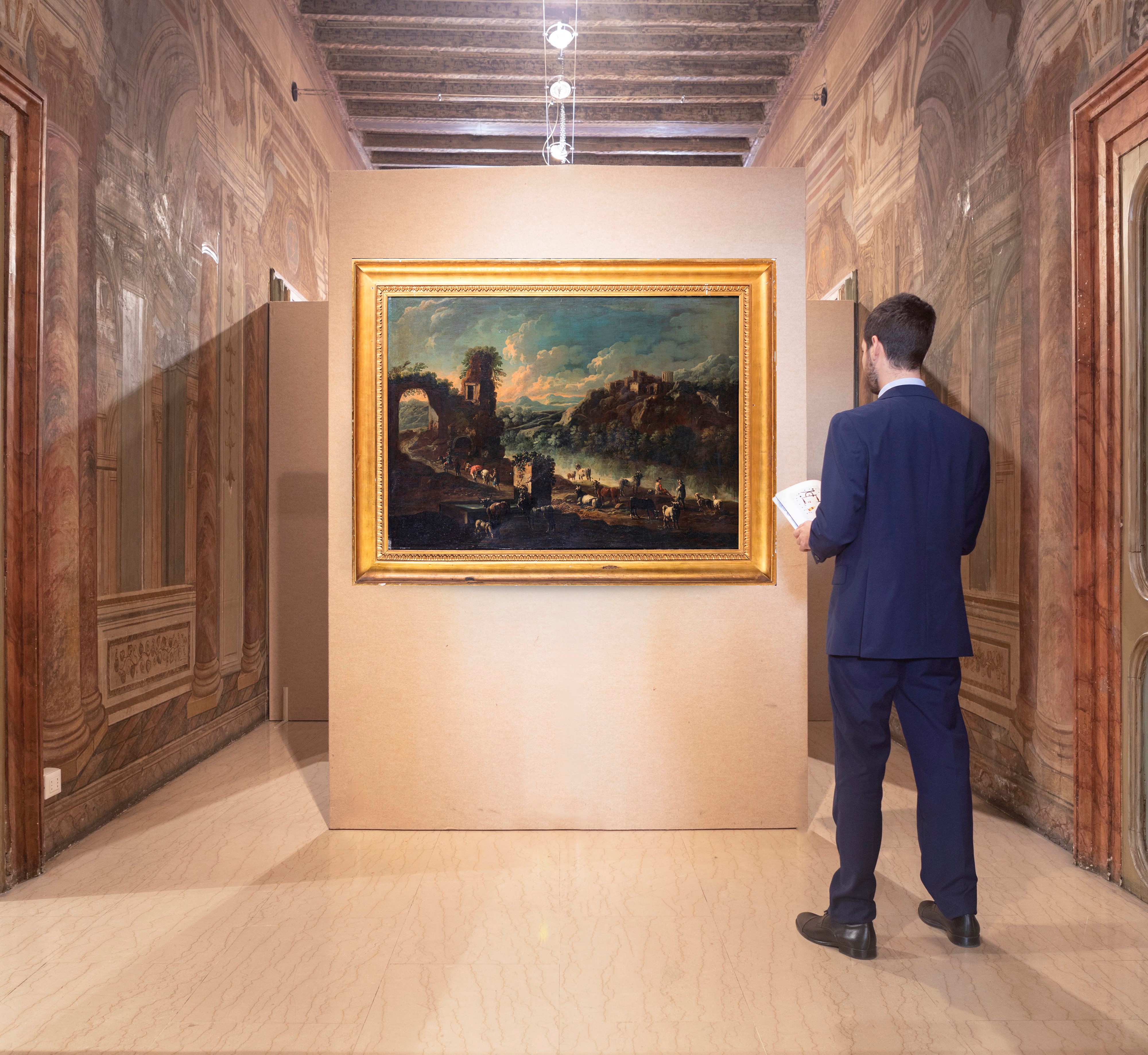 Cajetan Roos - Veduta di Tivoli Dall'aniene con le Rovine Dell'acquedotto Dell'acqua Marcia