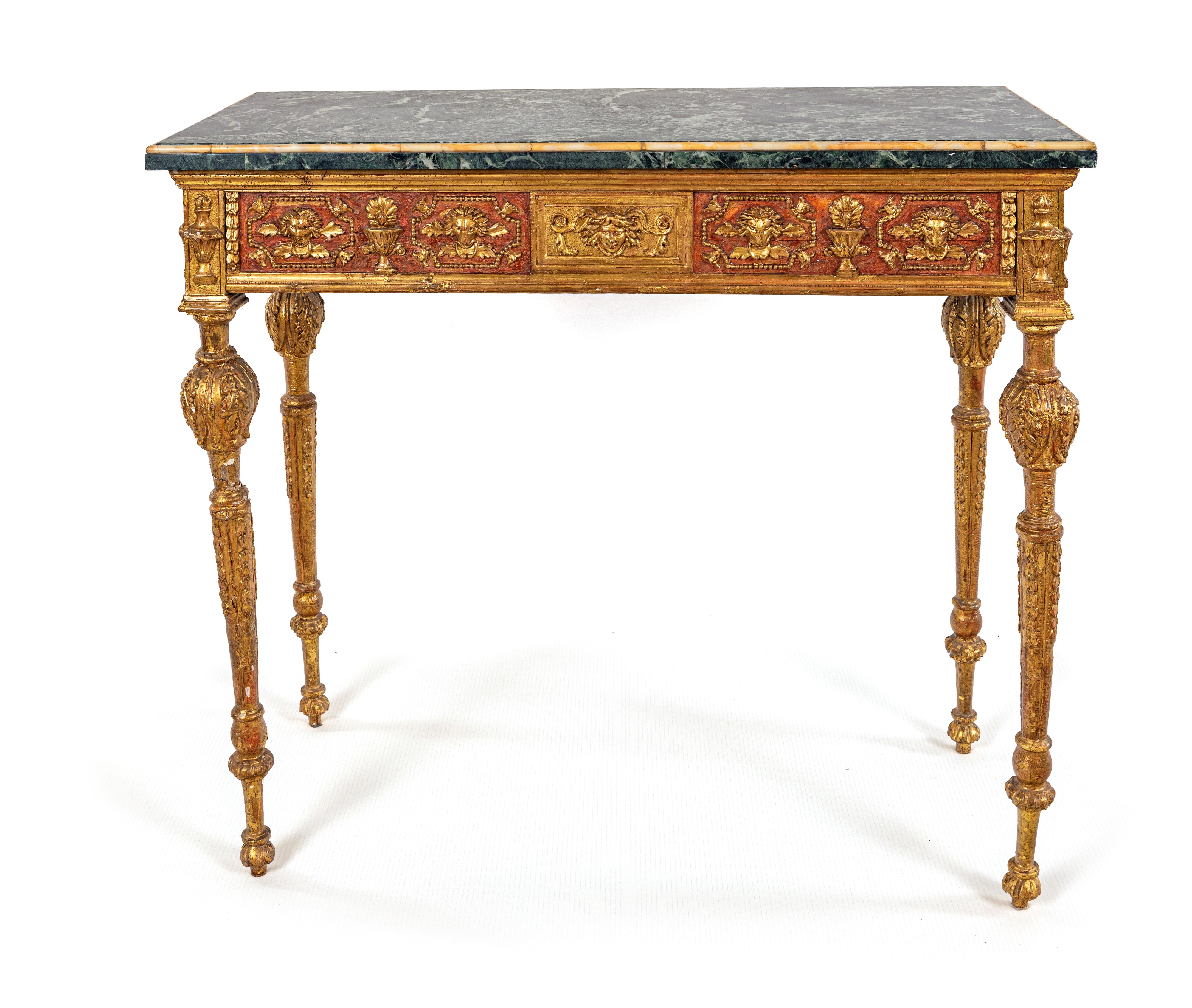 Tavolo da centro in legno laccato e dorato, XIX secolo