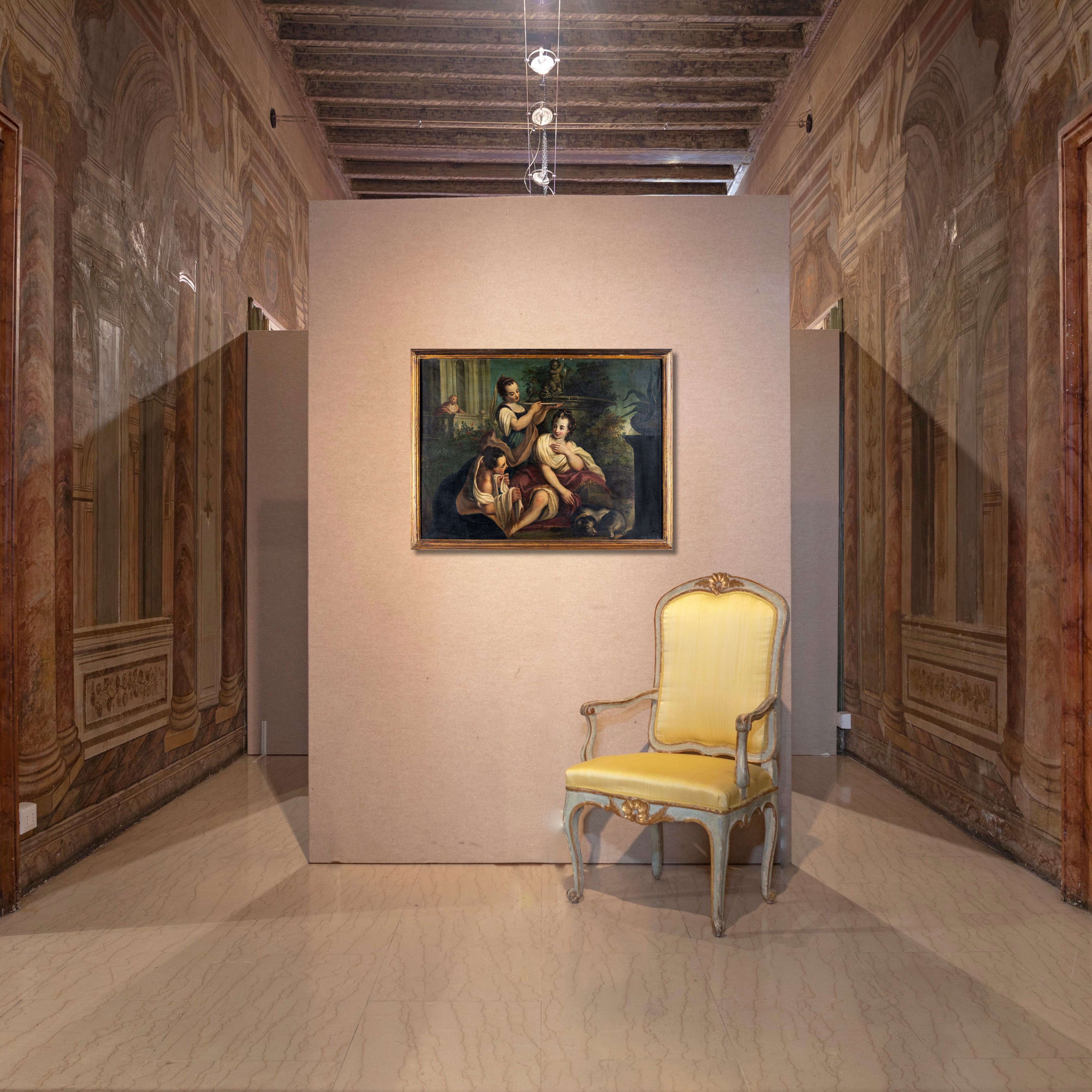 Scuola Romana del XVIII Secolo - Betsabea al Bagno