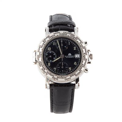 Bucherer, Orologio da Polso da Uomo, Cronografo Automatico in Acciaio