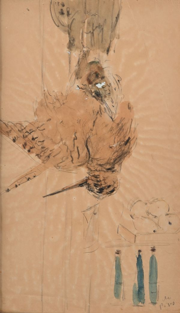 Filippo De Pisis - Natura morta con uccello