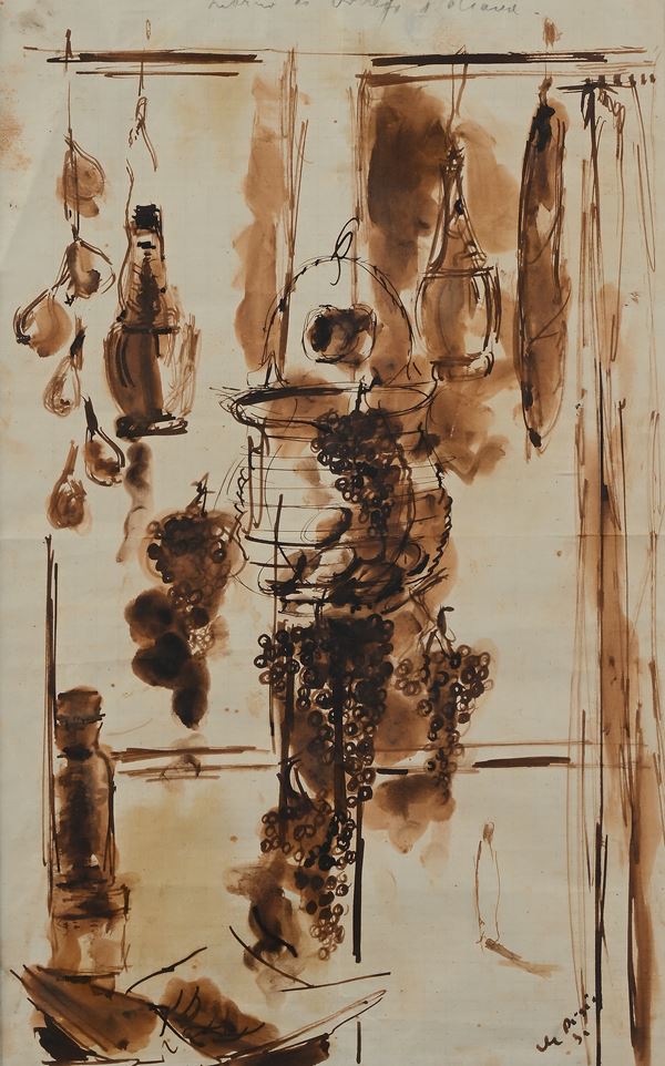 Filippo De Pisis - Interno di bottega italiana