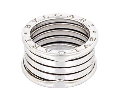 Anello in Oro Bianco Modello B01, Firmato Bulgari,