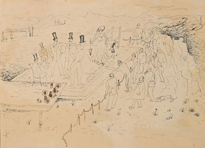 Lotto di 39 Disegni di Scipione