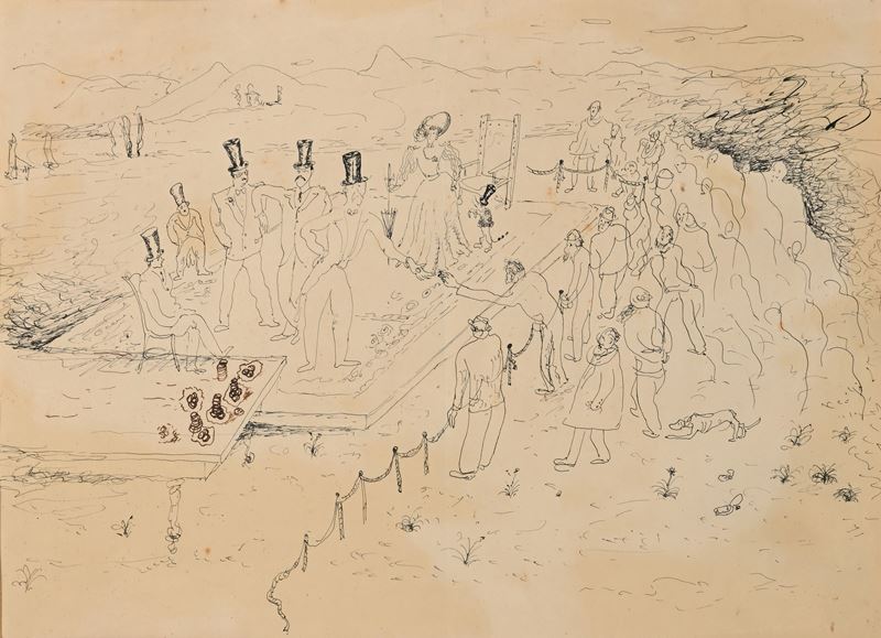 Lotto di 39 Disegni di Scipione