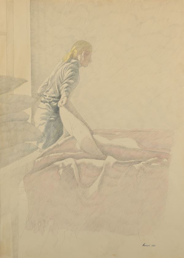 Pasquale Verrusio - Ragazza che fa il letto