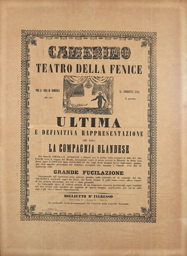 Locandina del Teatro della Fenice di Camerino