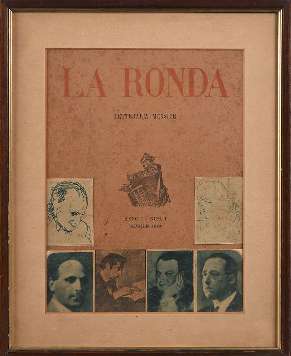 Copertina de "La Ronda, Letteraria mensile, Anno I - Numero 1. Aprile 1919"