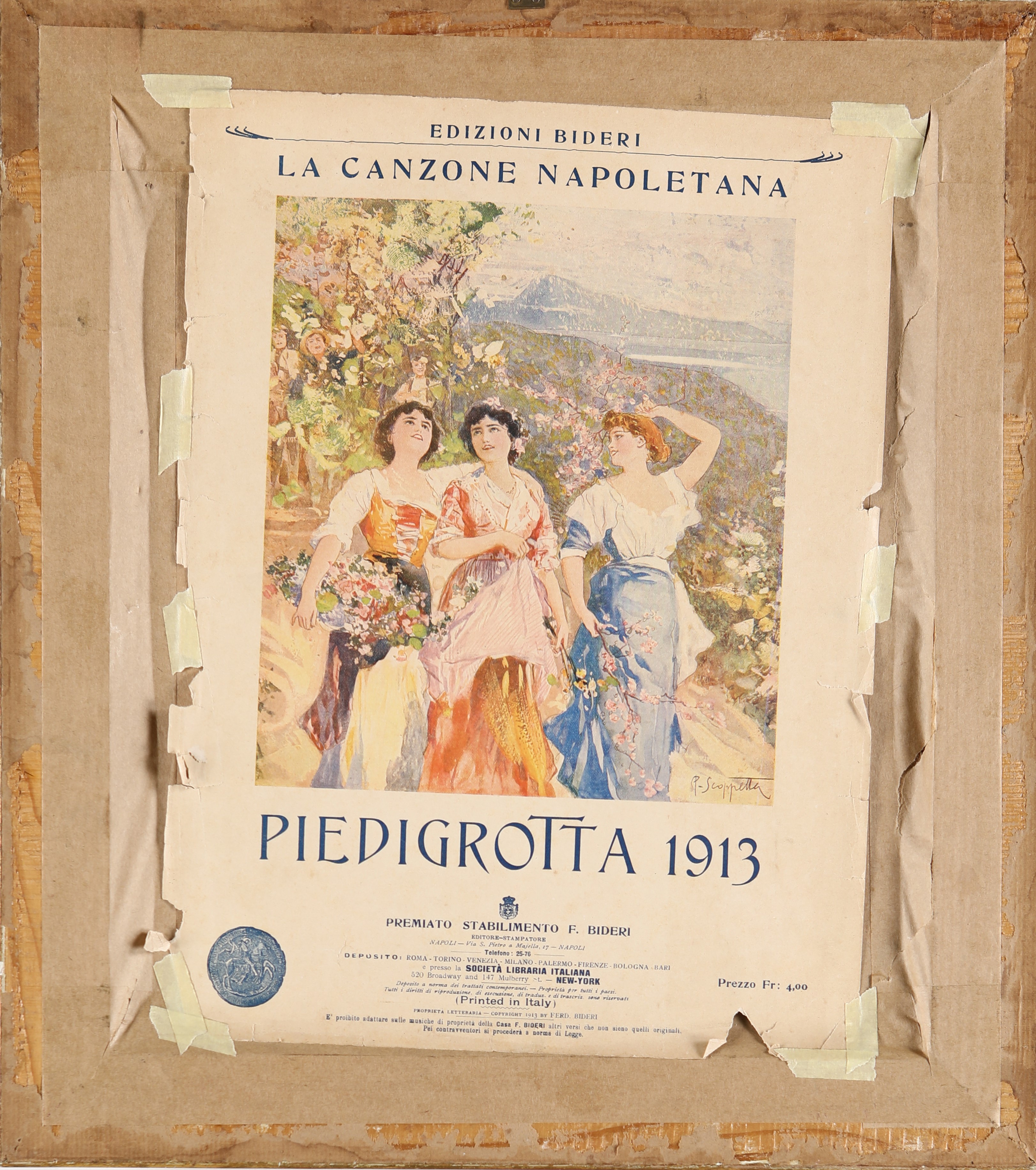 Pietro Scoppetta - Studio per L'album della Gara della Canzone Napoletana di Piedigrotta