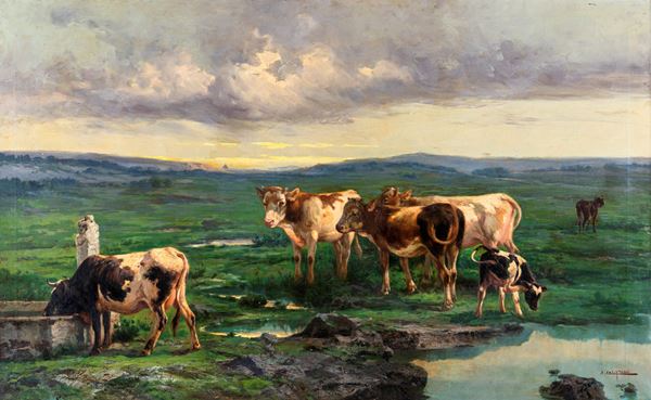 John Edmund Califano - Mucche al pascolo