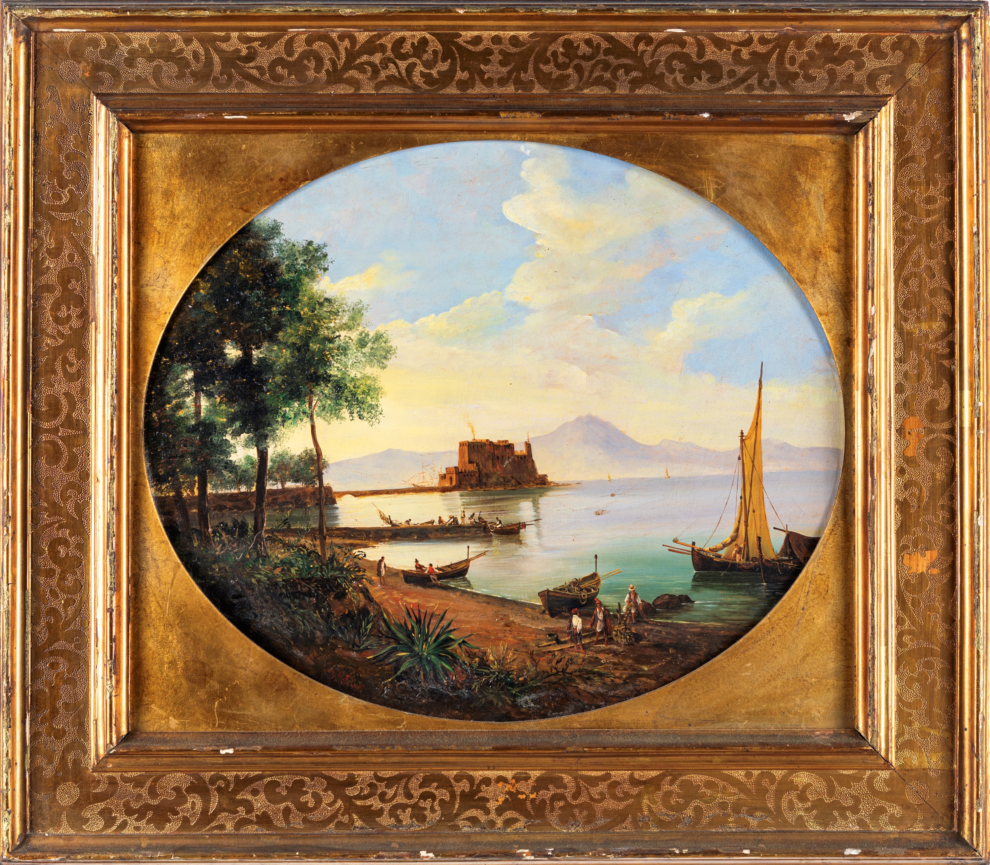 Anton Sminck Pitloo - Marina con Castel Dell'ovo