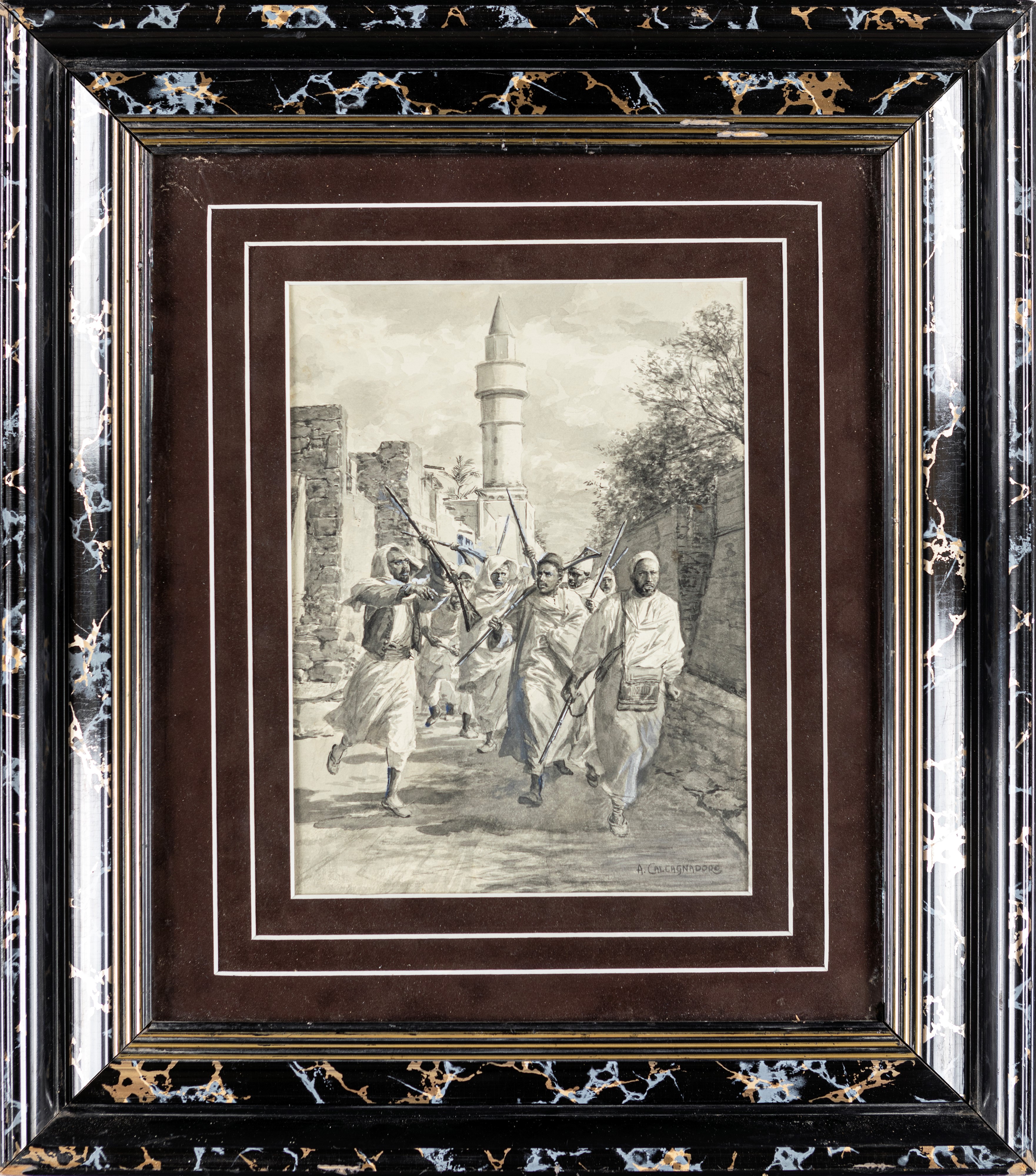 Antonino Calcagnadoro - Arabi in Armi - Tavola per Illustrazione