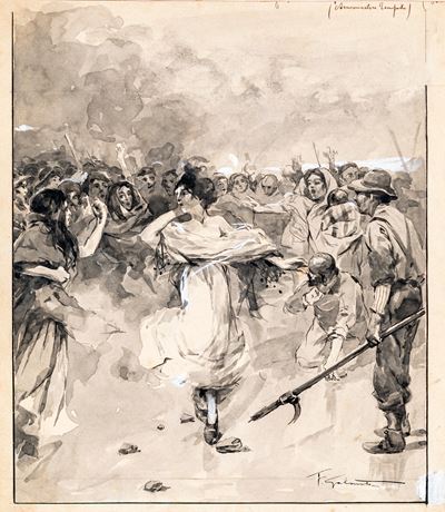 Il Dileggio - Tavola per Illustrazione