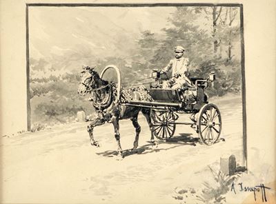 Il Calesse - Tavola per Illustrazione