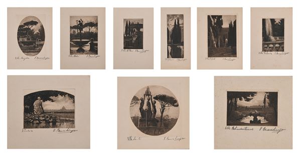 Vincenzo Camerlingo - Lotto di nove acquaforti